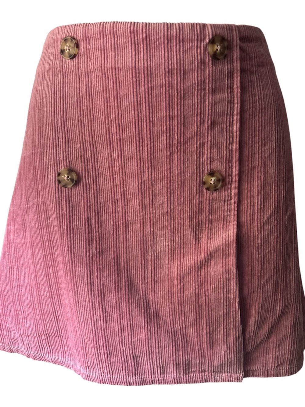 wild fable Rose Pink Corduroy Button-Front Mini Skirt